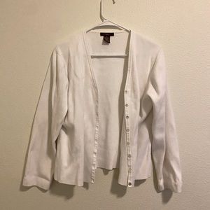 White cardigan